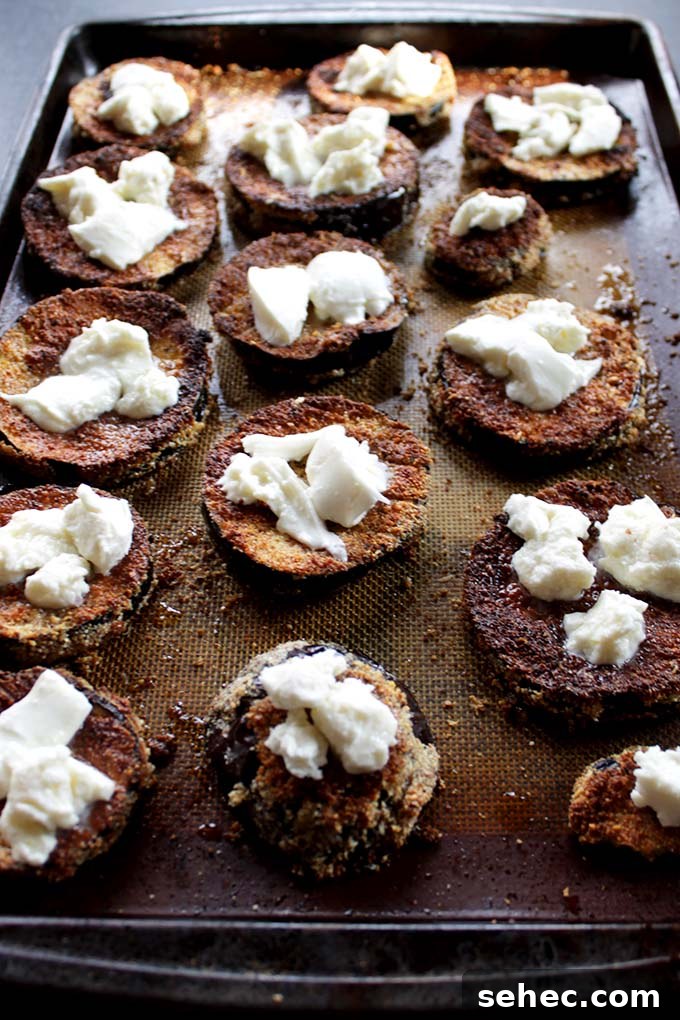Gluten Free Eggplant Parmesan with Crispy Baked Layers 5 Gluten-free eggplant Parmesan with almond flour breading