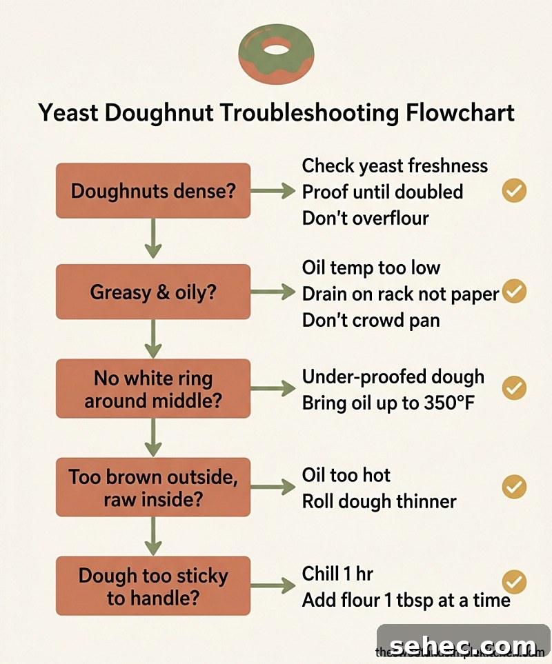 Soft and Fluffy Glazed Yeast Doughnuts Recipe 3 Yeast Doughnut Troubleshooting Flowchart