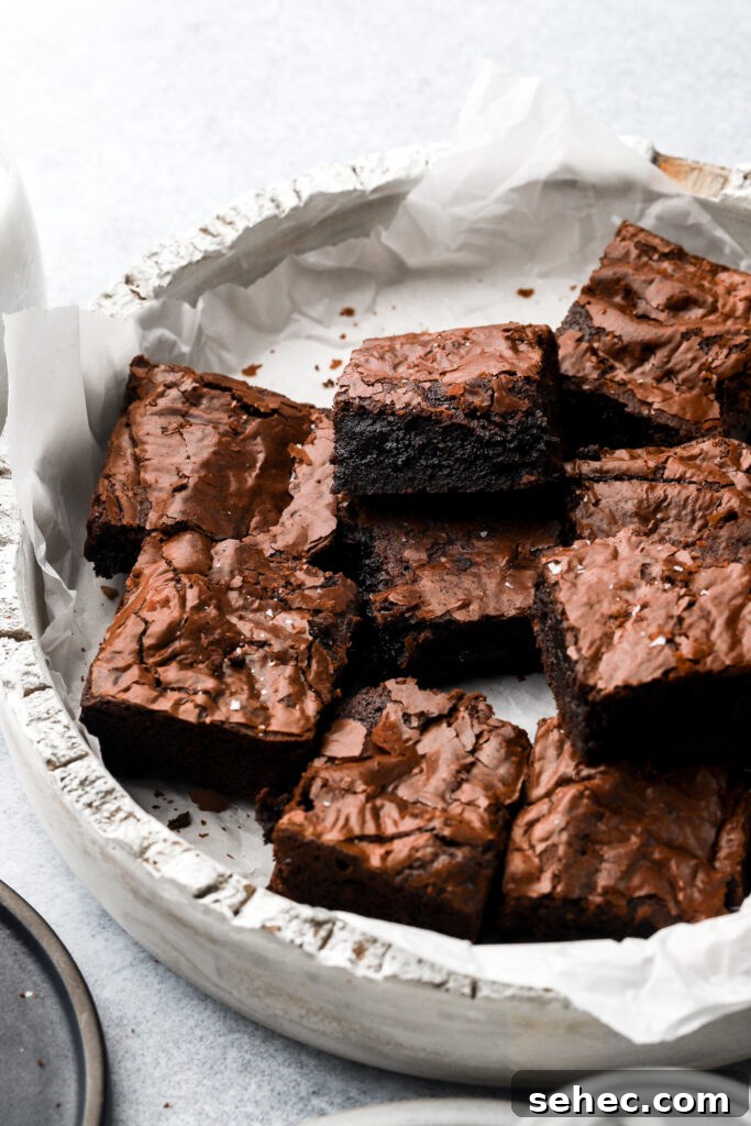 Fudgy Brown Butter Brownies with Crackly Tops 3 brown butter brownies