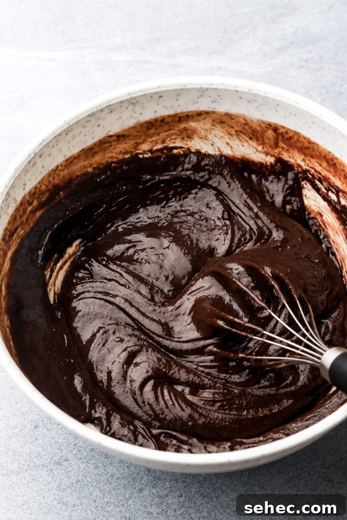 Fudgy Brown Butter Brownies with Crackly Tops 8 brownie batter mixed together before adding the flour