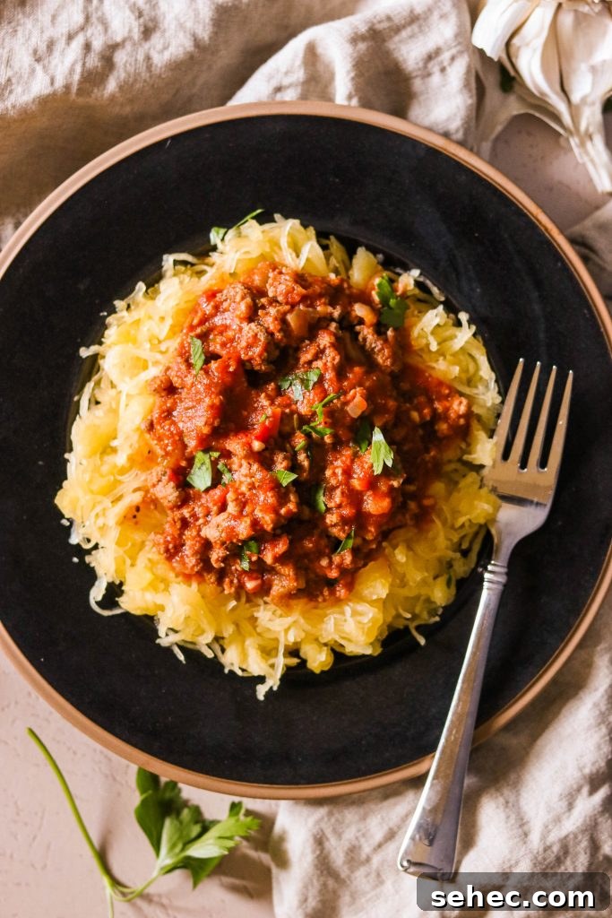 Instant Pot Spaghetti Meat Sauce for Paleo Whole30 2 Instant pot spaghetti meat sauce served in a dish