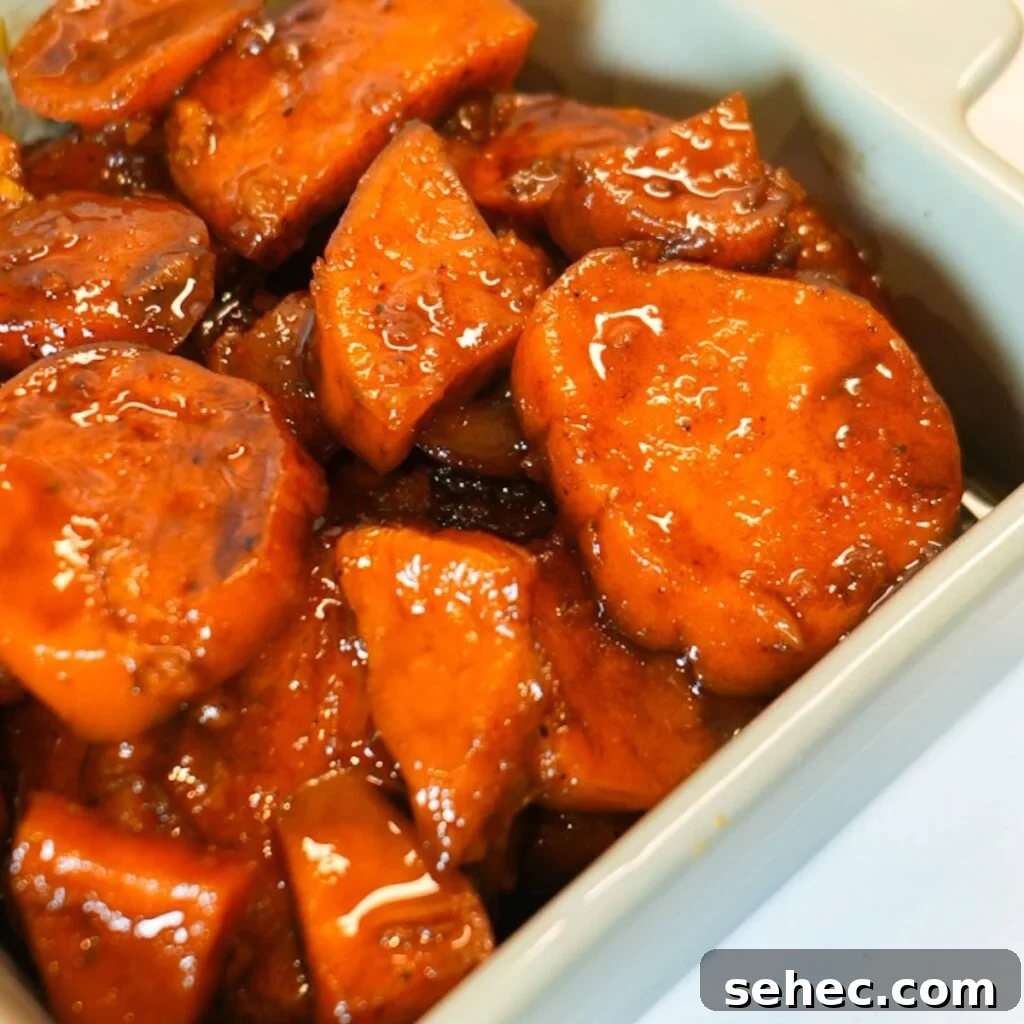 Southern Candied Yams with Brown Sugar and Butter 8 Southern candied yams with brown sugar, cinnamon, and butter, baked to golden perfection.