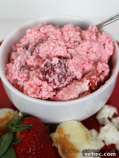Make Ahead Strawberry Fluff Dessert Recipe 6 Strawberry fluff in a trifle bowl