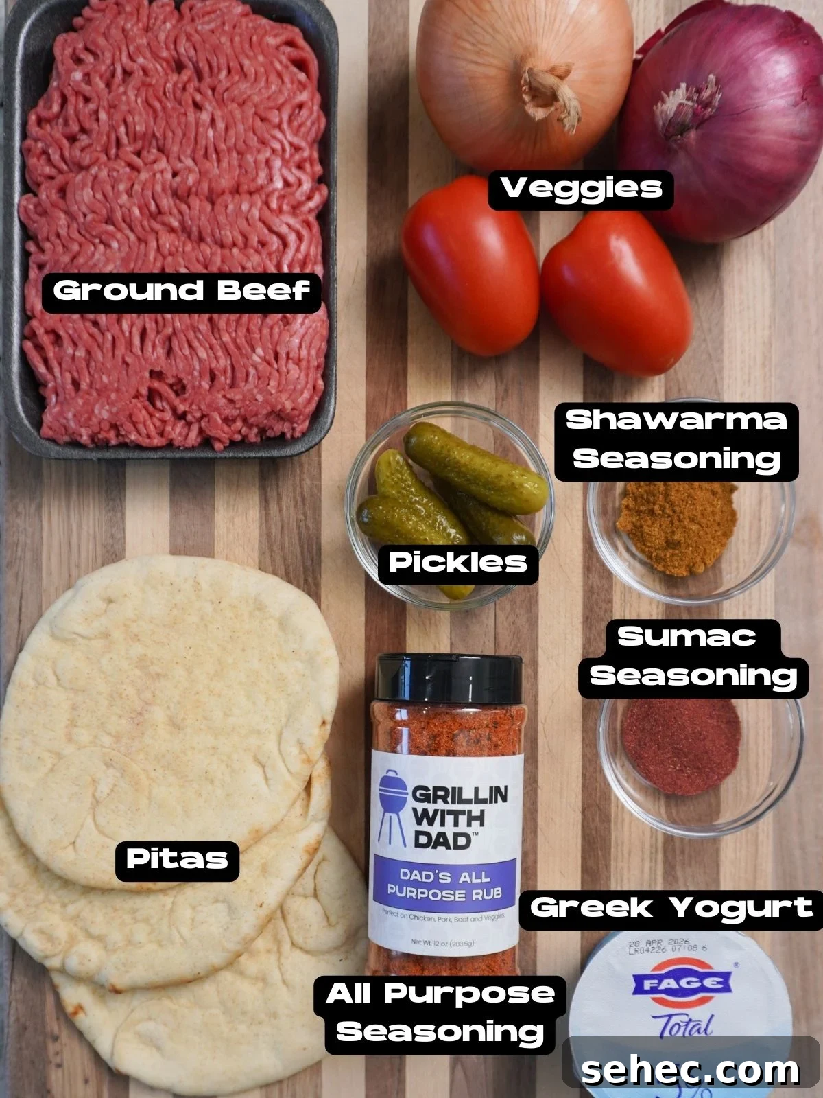 Sheet Pan Beef Kebabs with Vegetables 3 Ingredients needed to make Sheet Pan Beef Kebabs.