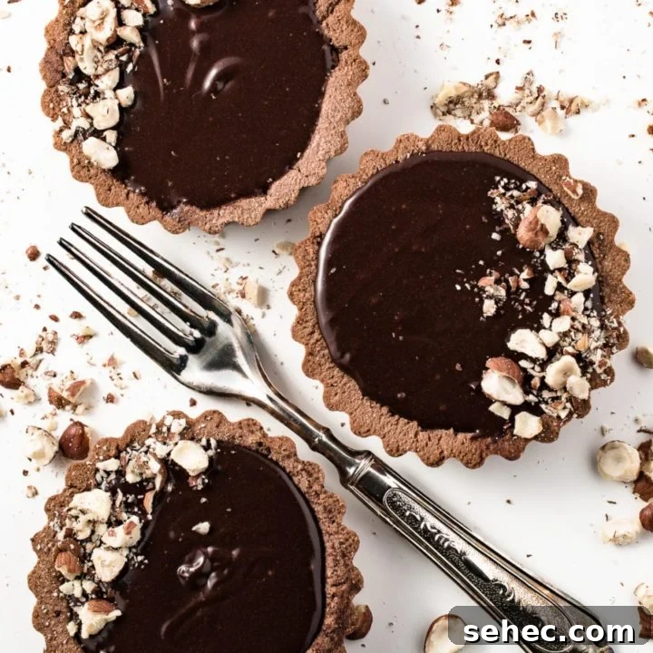 Hazelnut Chocolate Ganache Tarts Low Carb and Gluten Free