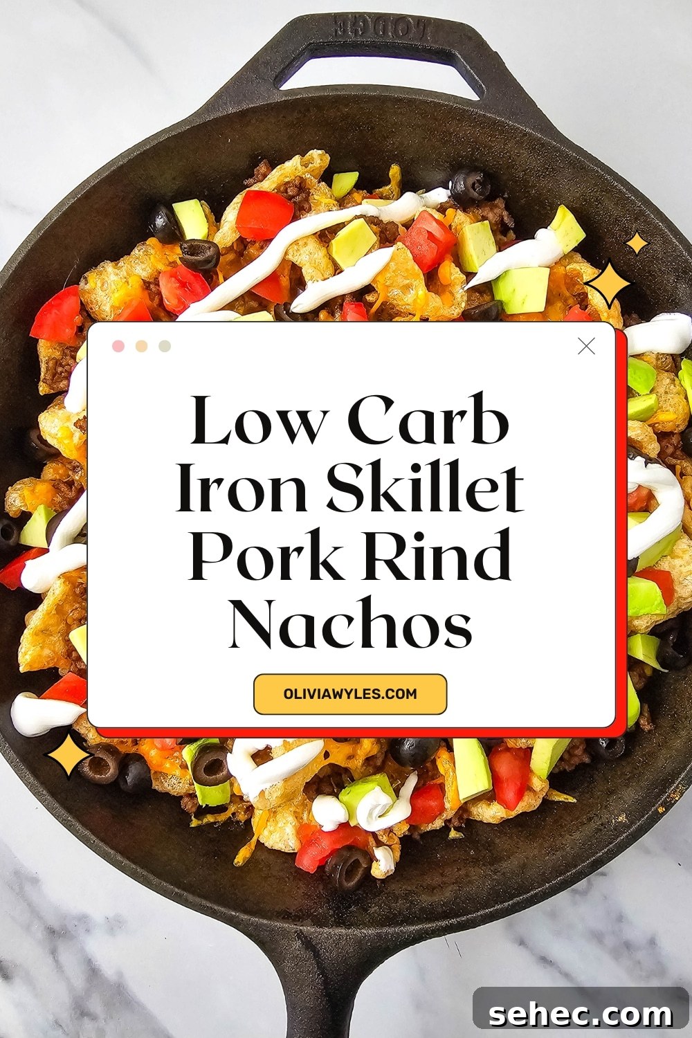 Cast Iron Skillet Pork Rind Nachos 16 Keto Pork Rind Nachos Pinterest Image