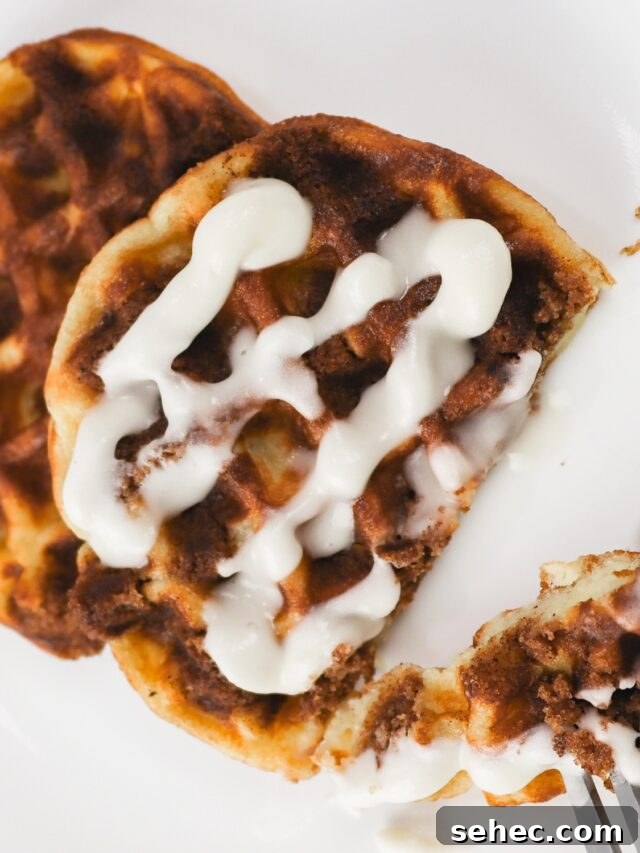 25 High Protein Low Carb Breakfast Ideas for Busy Mornings 3 Keto Coffee Cake Chaffle eating with fork