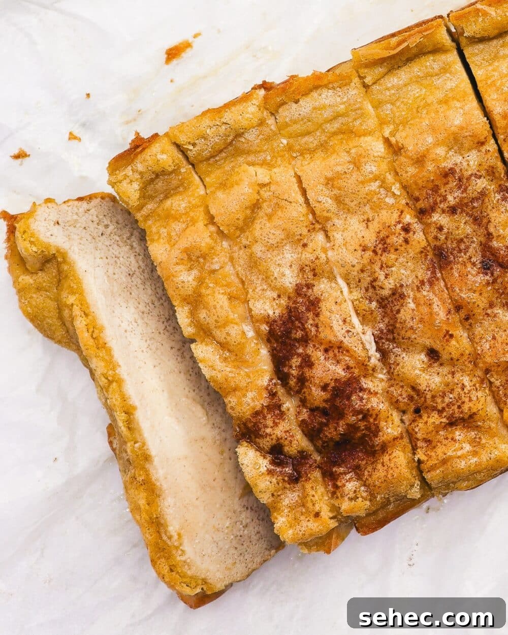 25 High Protein Low Carb Breakfast Ideas for Busy Mornings 8 Keto Egg Loaf top down view