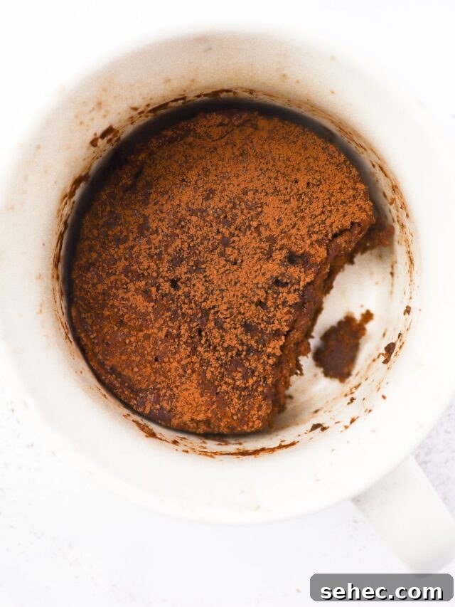 25 High Protein Low Carb Breakfast Ideas for Busy Mornings 9 Keto Flaxseed Muffin In A Mug Overhead