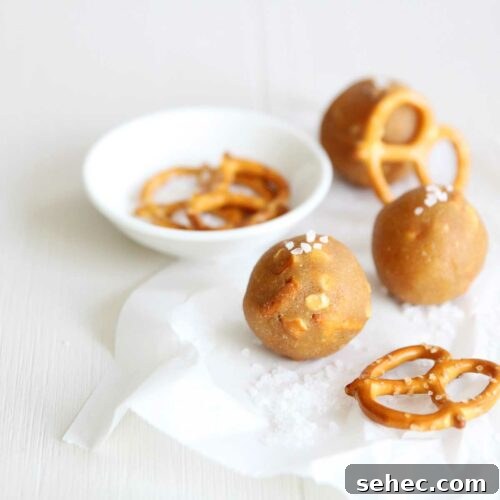 Over 20 No-Bake Collagen Peptides Recipes to Try 9 collagen protein balls - salted peanut pretzel
