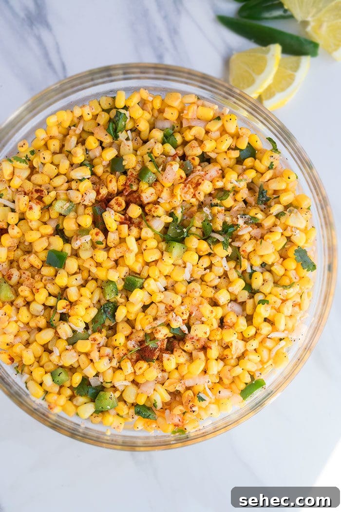 One Bowl Mexican Street Corn Salad Recipe 4 Mexican Corn Salad with Cilantro Lime Vinaigrette