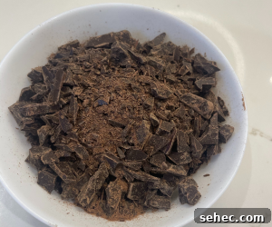 Rich Homemade Hot Chocolate Recipe 3 Chopped dark chocolate