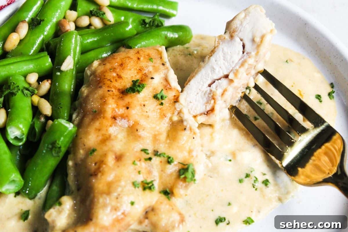 19 Weeknight Dinner Recipes You’ll Want to Cook Again 15 A plate with chicken and green beans on it.