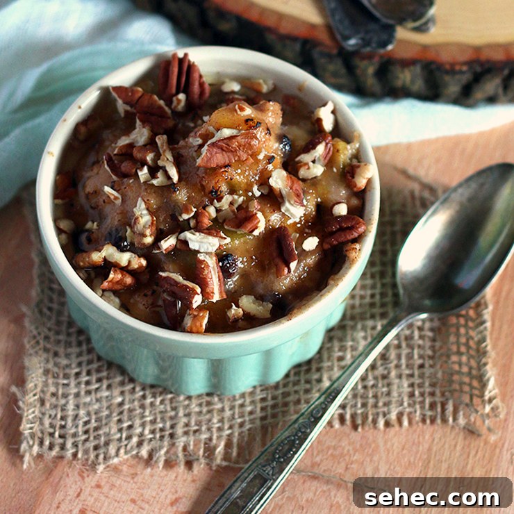 Spiced Apple Oatmeal Brulee Recipe 6 Apple Oatmeal Brûlée with toasted pecans.