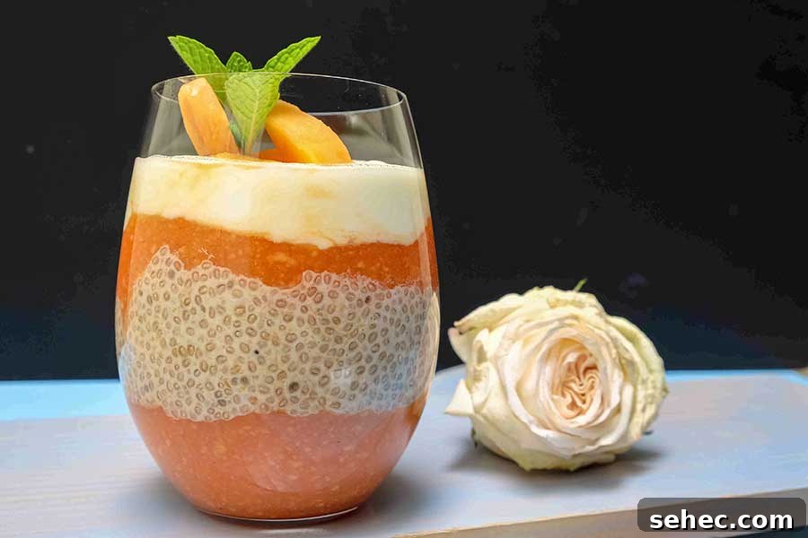 immune boosting chia papaya pudding for healthy gut