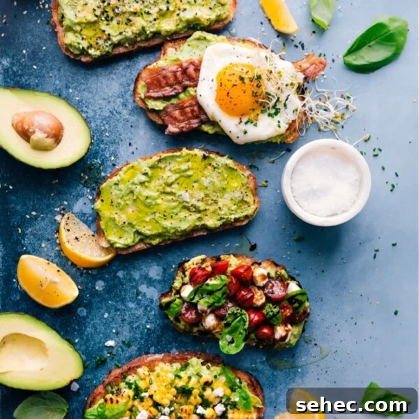 Avocado toast breakfast recipe.