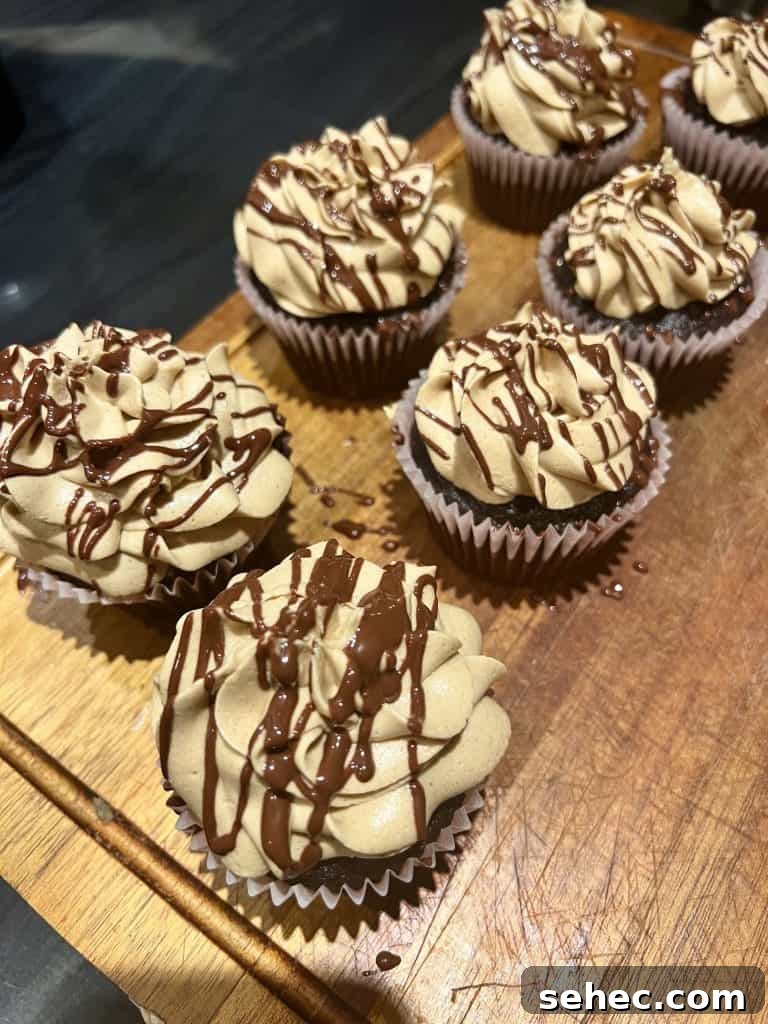 Espresso Chocolate Cupcakes with Peanut Butter Frosting 3 img 2644 2
