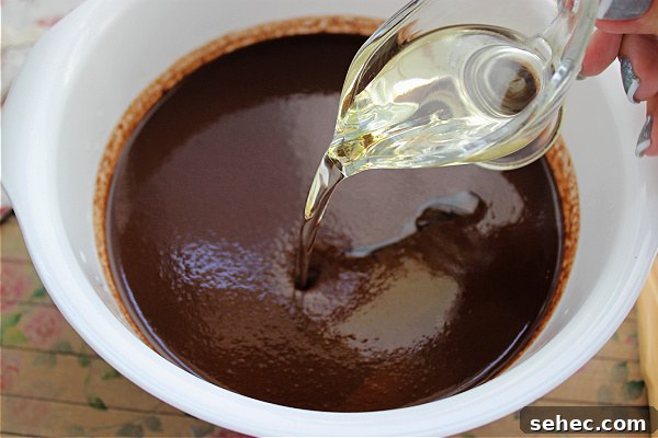 Rustic Single Layer Chocolate Cake Recipe 5 Preparing springform pan for chocolate cake