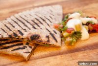 Black Bean Quesadillas with Cheese and Peppers
