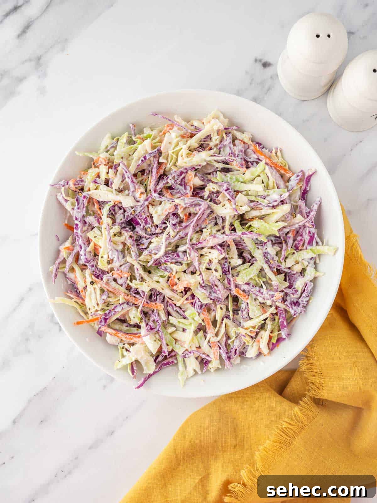 BBQ Pulled Chicken Burger with Smoky Sauce 7 A bowl of homemade coleslaw to serve with bbq chicken.