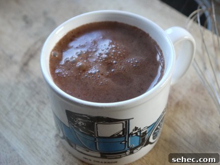 A Mug of Chilli Hot Chocolate A white mug of Chilli Hot Chocolate