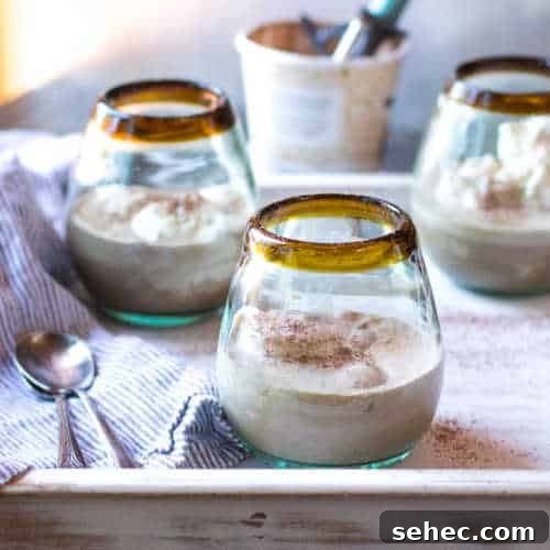 January Vegetarian Meal Plan Week 4 10 Glasses of Frozen Mudslides using chocolate and vanilla ice creams on a tray.