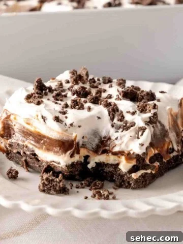 No Bake Chocolate Lasagna featured image.