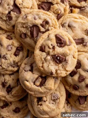 Eggless chocolate chip cookies featured image.