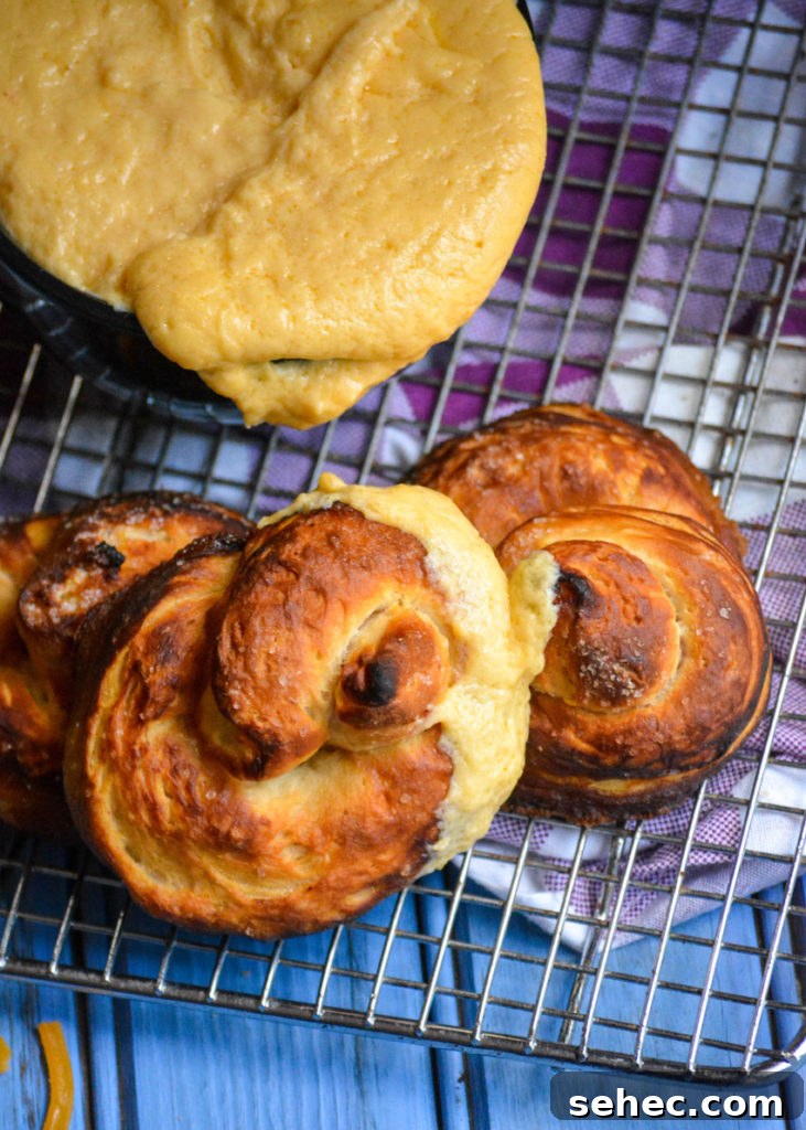 Soft Pretzels Made with Canned Biscuits 7 a canned biscuit pretzel shown on a wire cooling wrack with cheese sauce