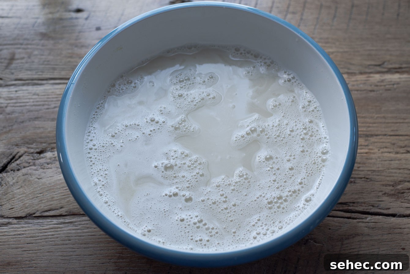Homemade Sikhye Korean Sweet Rice Drink Recipe 9 Barley malt water resting to let starch settle at the bottom