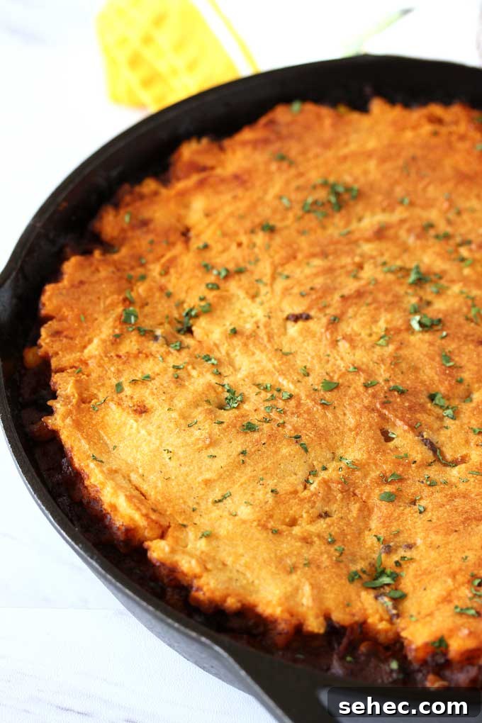 Brown Butter Cornbread Tamale Pie 6 Tamale pie out of the oven has a golden cornbread topping
