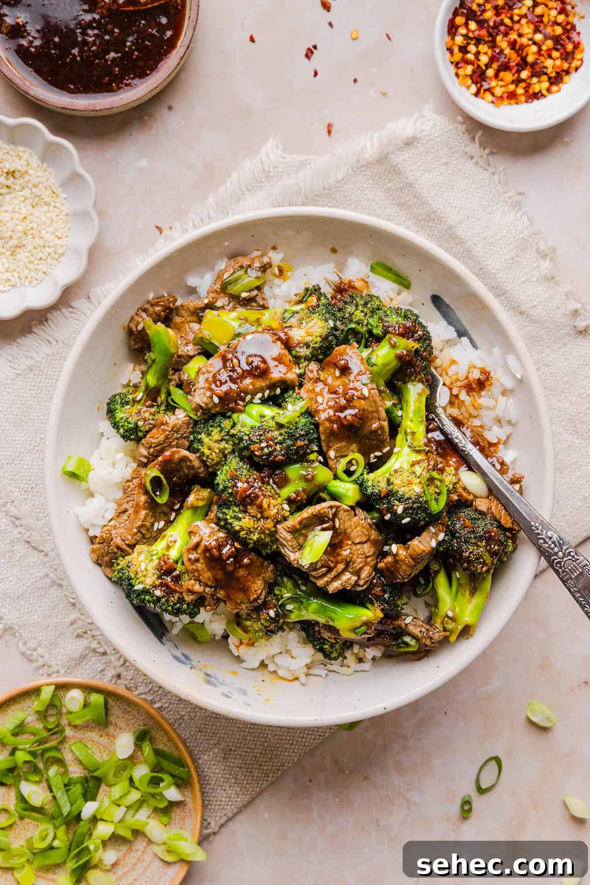 Beef and Broccoli Stir Fry Recipe 8 Healthy Beef and Broccoli served as an easy weeknight dinner.