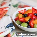 Fruit salad with an orange vanilla bean dressing