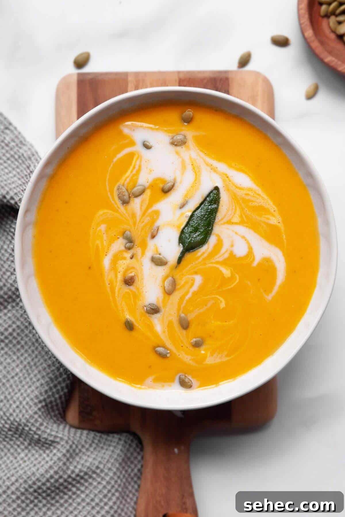 Creamy Pumpkin Sweet Potato Soup Recipe 2 Cozy, easy one-pot pumpkin sweet potato soup made with coconut milk and canned pumpkin.