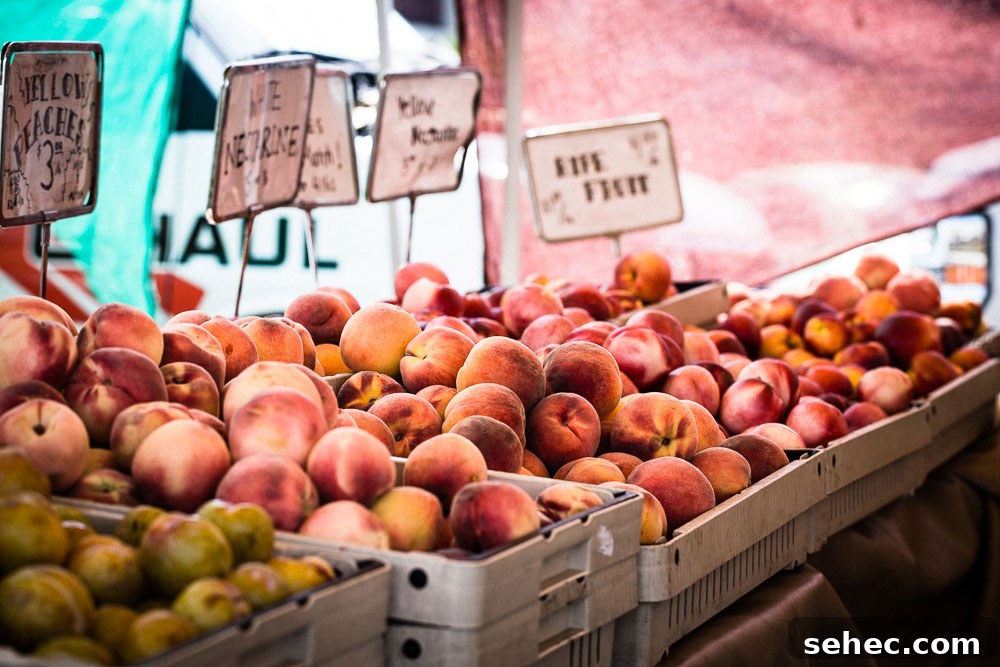 Peaches at the Farmer's market