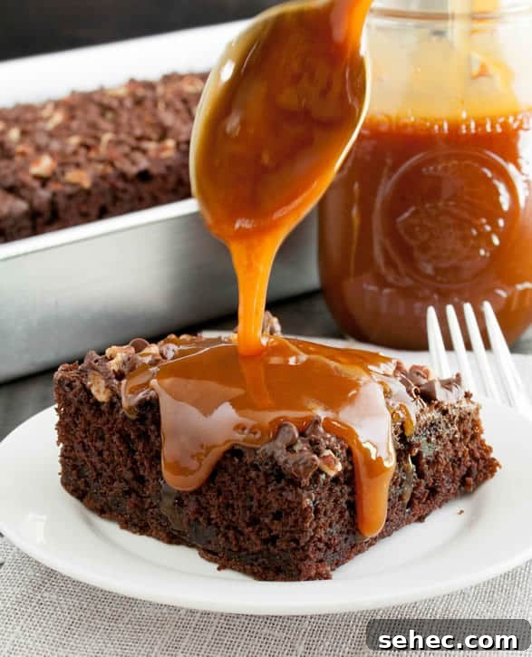 Chocolate Turtle Zucchini Cake-5
