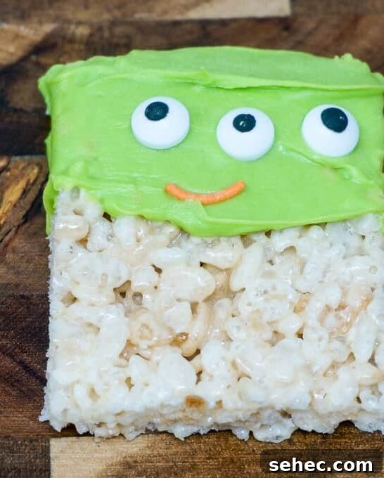 Halloween Rice Krispie Treat Monsters Recipe 15 Smiling Halloween Rice Krispie Treat Monster