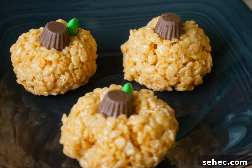 Halloween Rice Krispie Treat Monsters Recipe 28 Rice Krispie Pumpkins