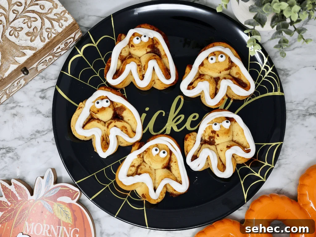 Halloween Rice Krispie Treat Monsters Recipe 32 Ghost Cinnamon Rolls