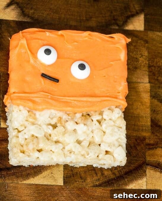 Halloween Rice Krispie Treat Monsters Recipe 10 Halloween Rice Krispie Treat Monster with sprinkles