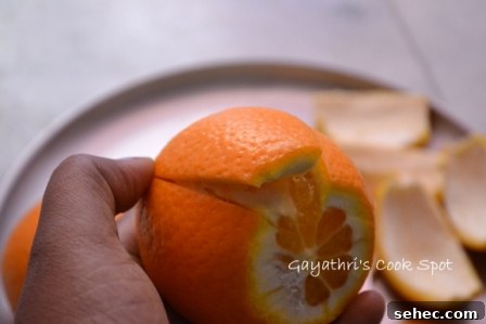 Preparing orange peel for candying