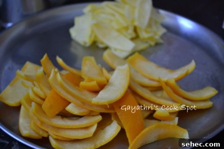 Orange peels in sugar syrup