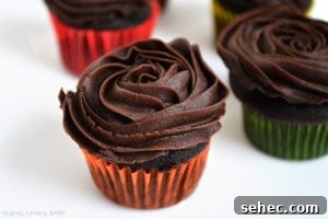 Chocolate buttercream for mini chocolate cupcakes