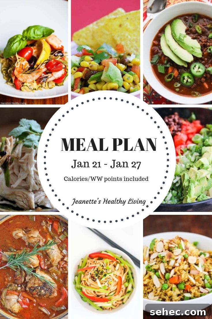 Weekly Meal Plan for January 21 to January 27 2 Weekly Meal Plan Jan 21
