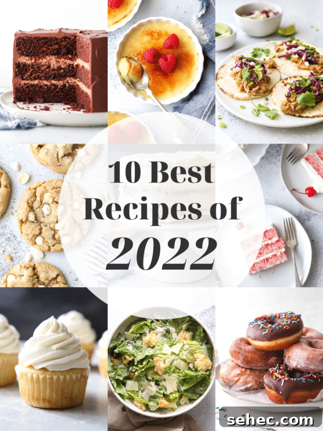 Top 10 Most Popular Recipes of 2022 2 collage of top 10 recipes