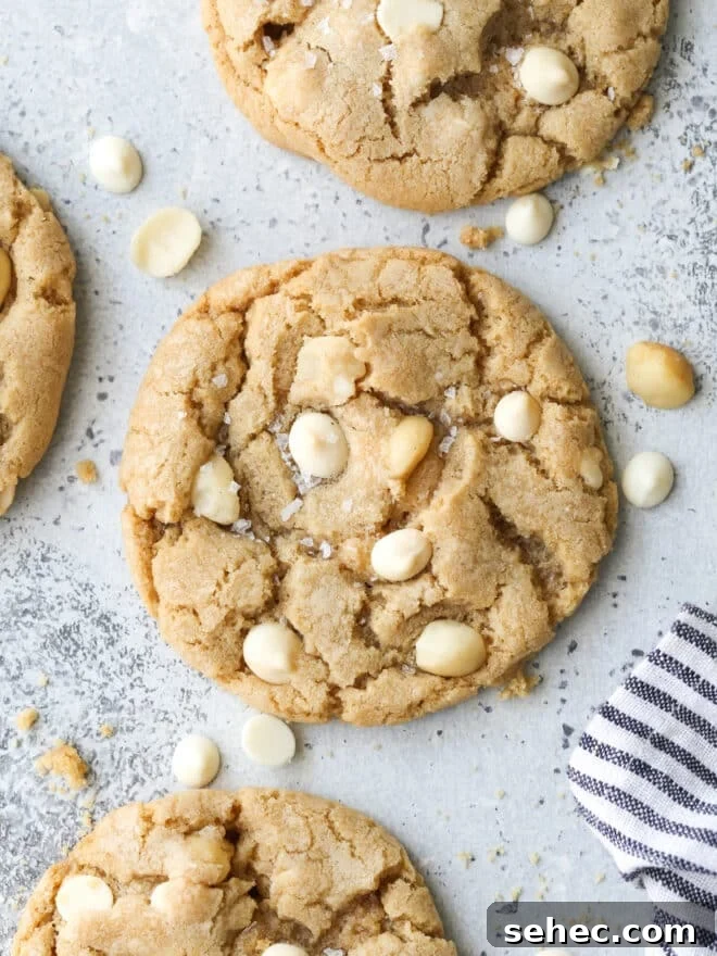 Top 10 Most Popular Recipes of 2022 3 closeup of white chocolate macadamia nut cookies