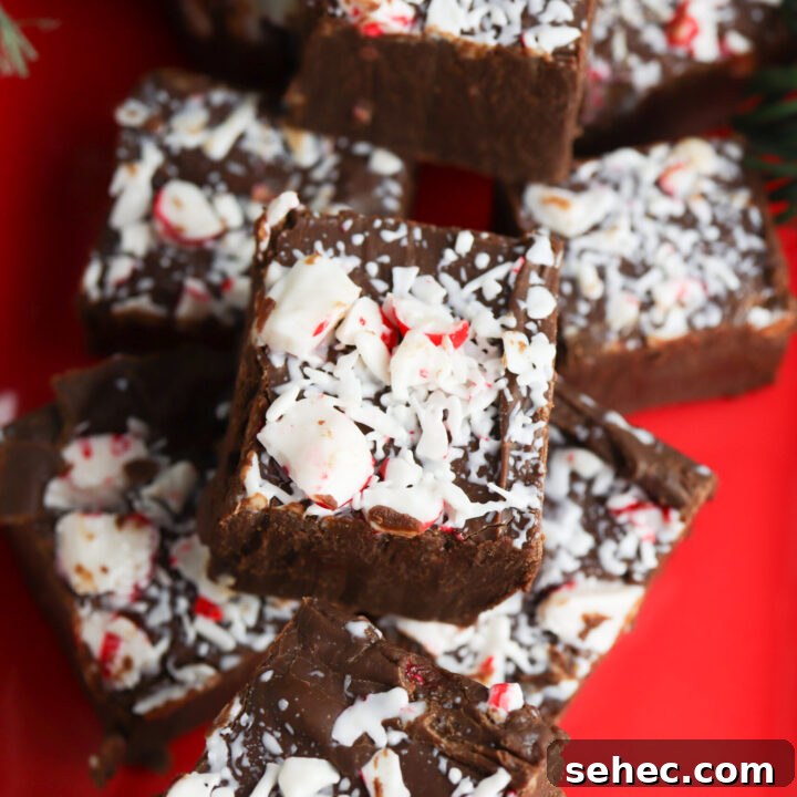 Homemade Peppermint Fudge
