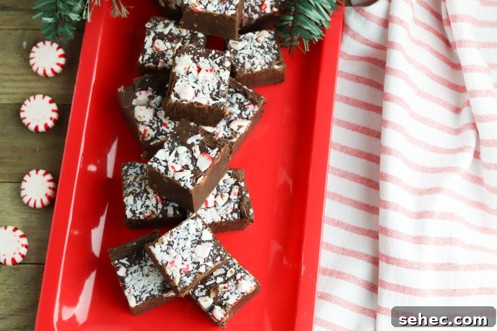 Homemade Peppermint Fudge Recipe in the Microwave 8 Simple microwave fudge for Christmas