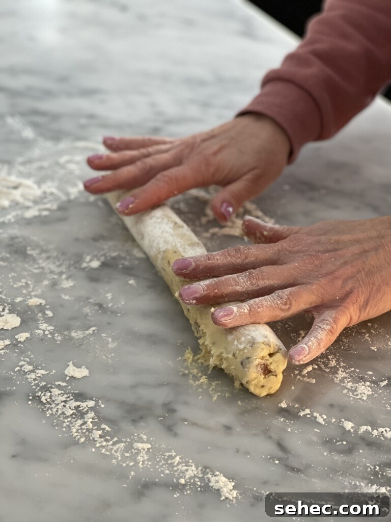 biscotti dough logs