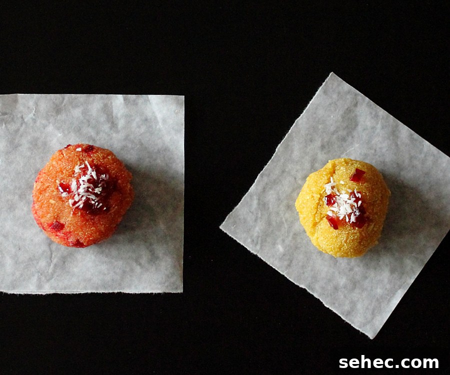 Vegan Gluten Free Mango Beet Halwa Bites with Rice Thins 5 Halwa bites with candied beet topping